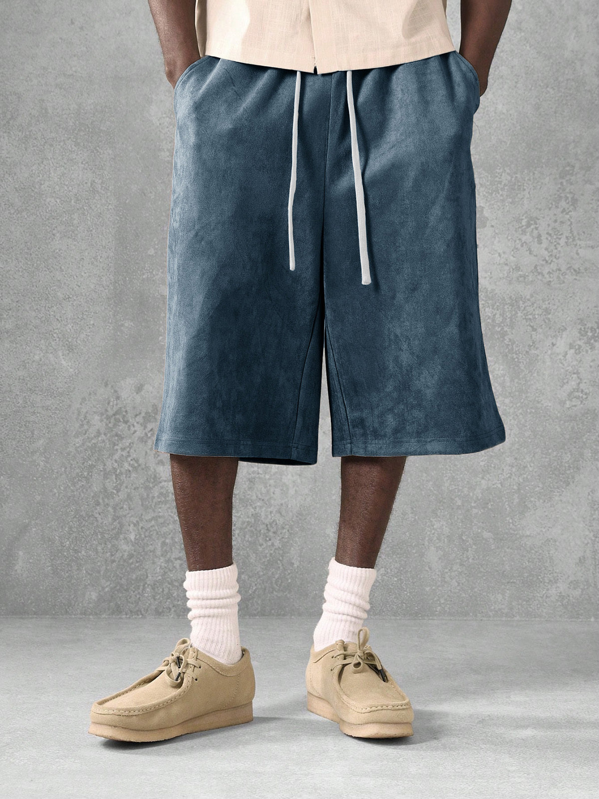 Men's Retro Loose Distressed Shorts