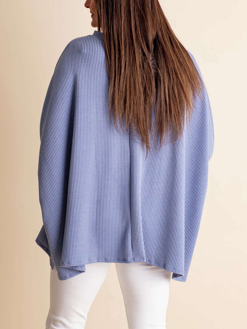 Women's Oversized Half Sleeve Ribbed Top (Buy 2 Free Shipping)