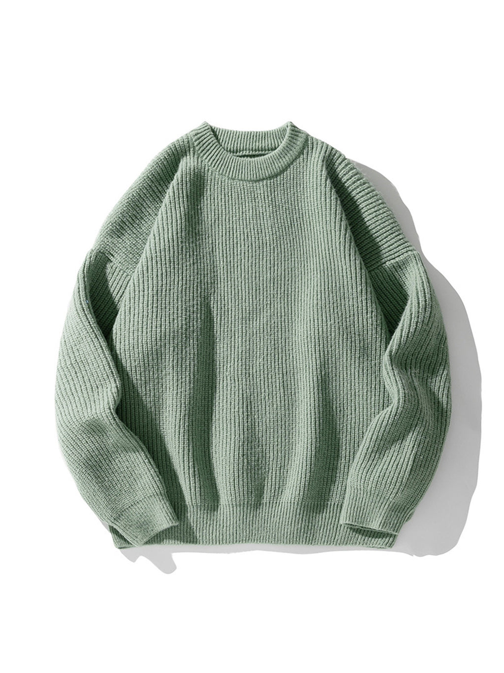 Men's Casual Round Neck Solid Color Comfortable Knitted Sweater