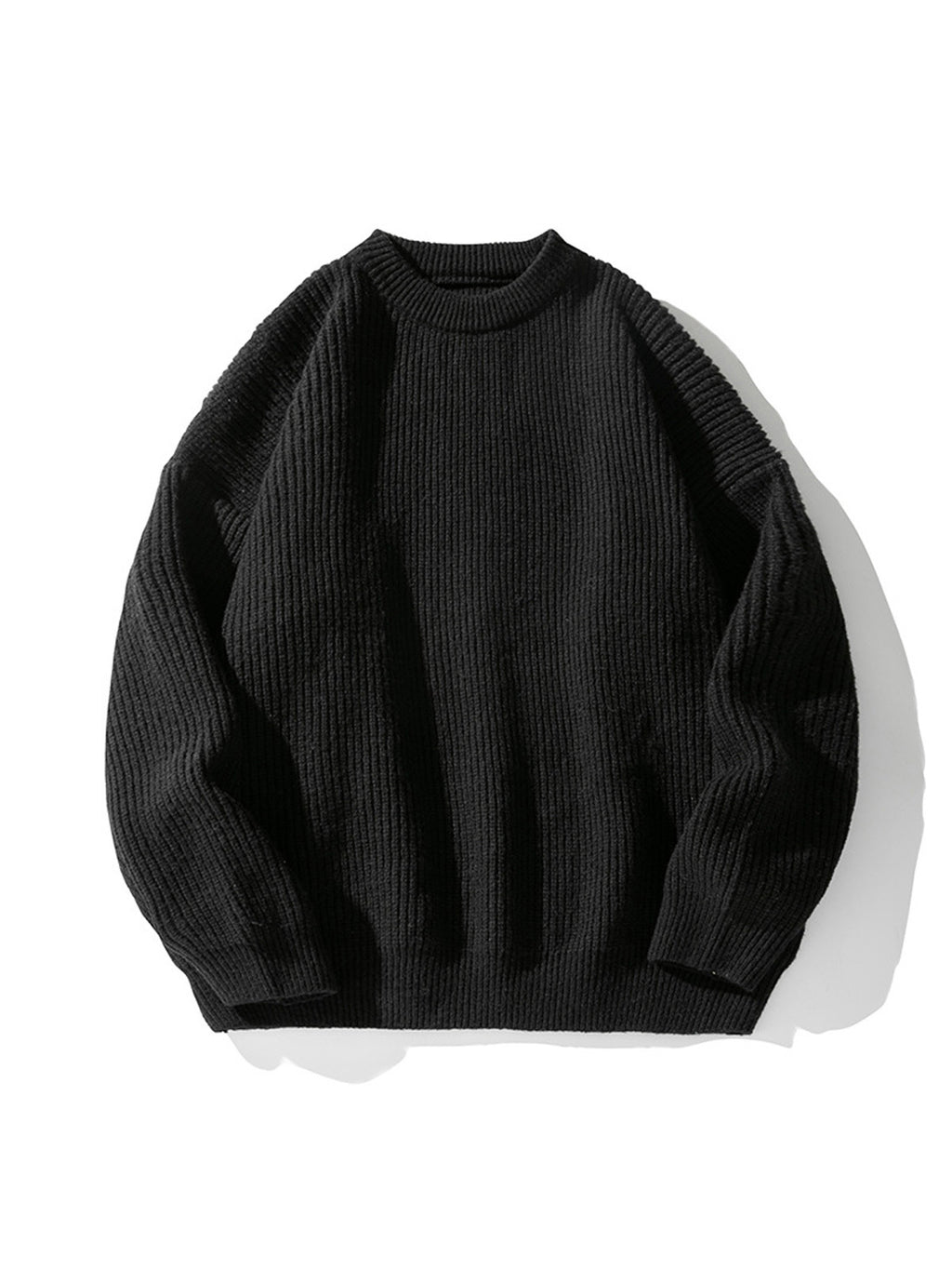 Men's Casual Round Neck Solid Color Comfortable Knitted Sweater