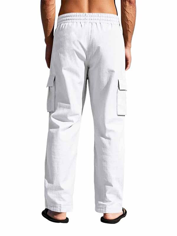 Men's Fashionable Casual Workwear Linen Fabric Trousers