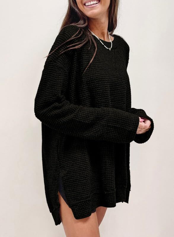 Women's Oversized Waffle Knit Top (Buy 2 Free Shipping)