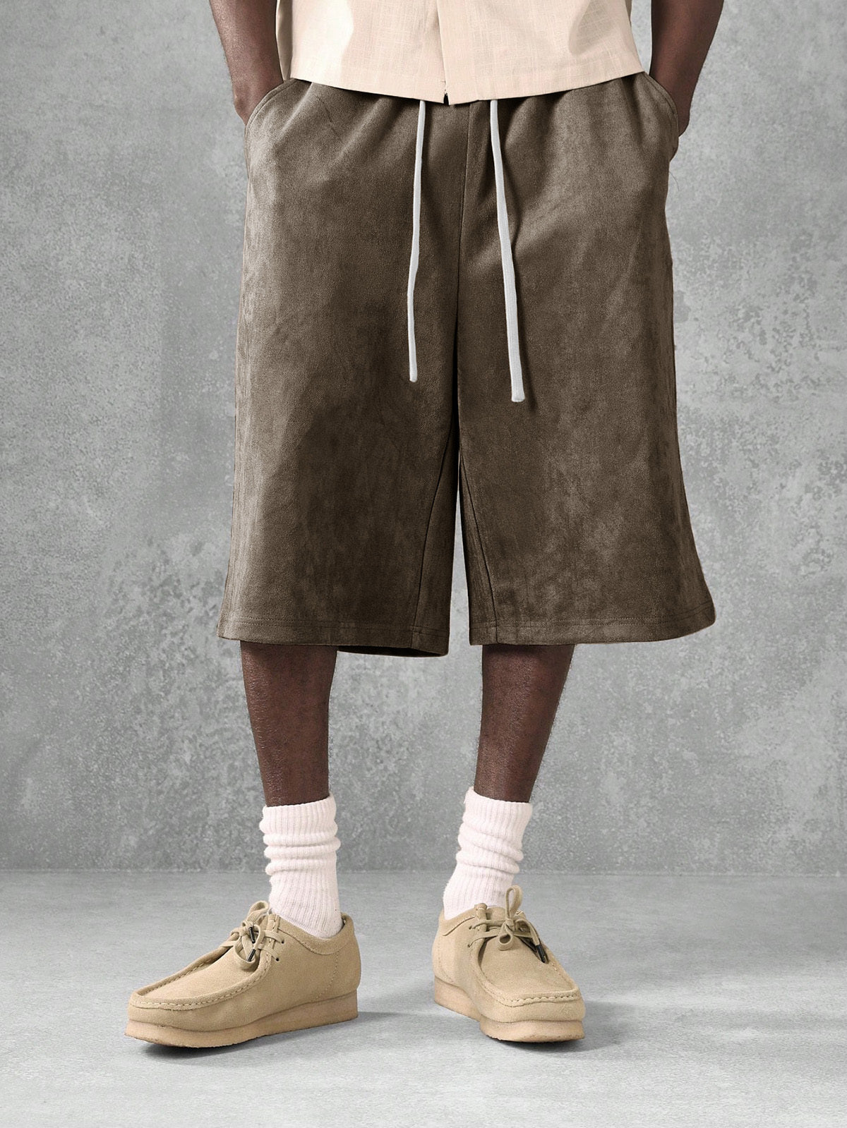 Men's Retro Loose Distressed Shorts