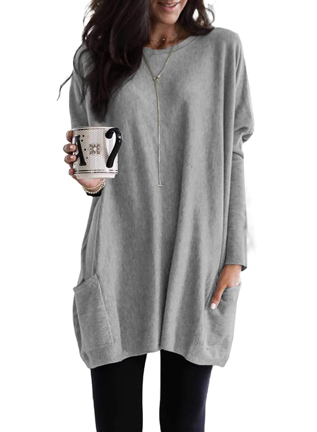 Women's Lightweight Long Sleeve Tunic Top (Buy 3 Free Shipping)