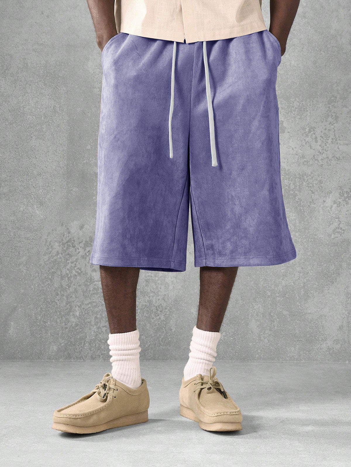 Men's Retro Loose Distressed Shorts