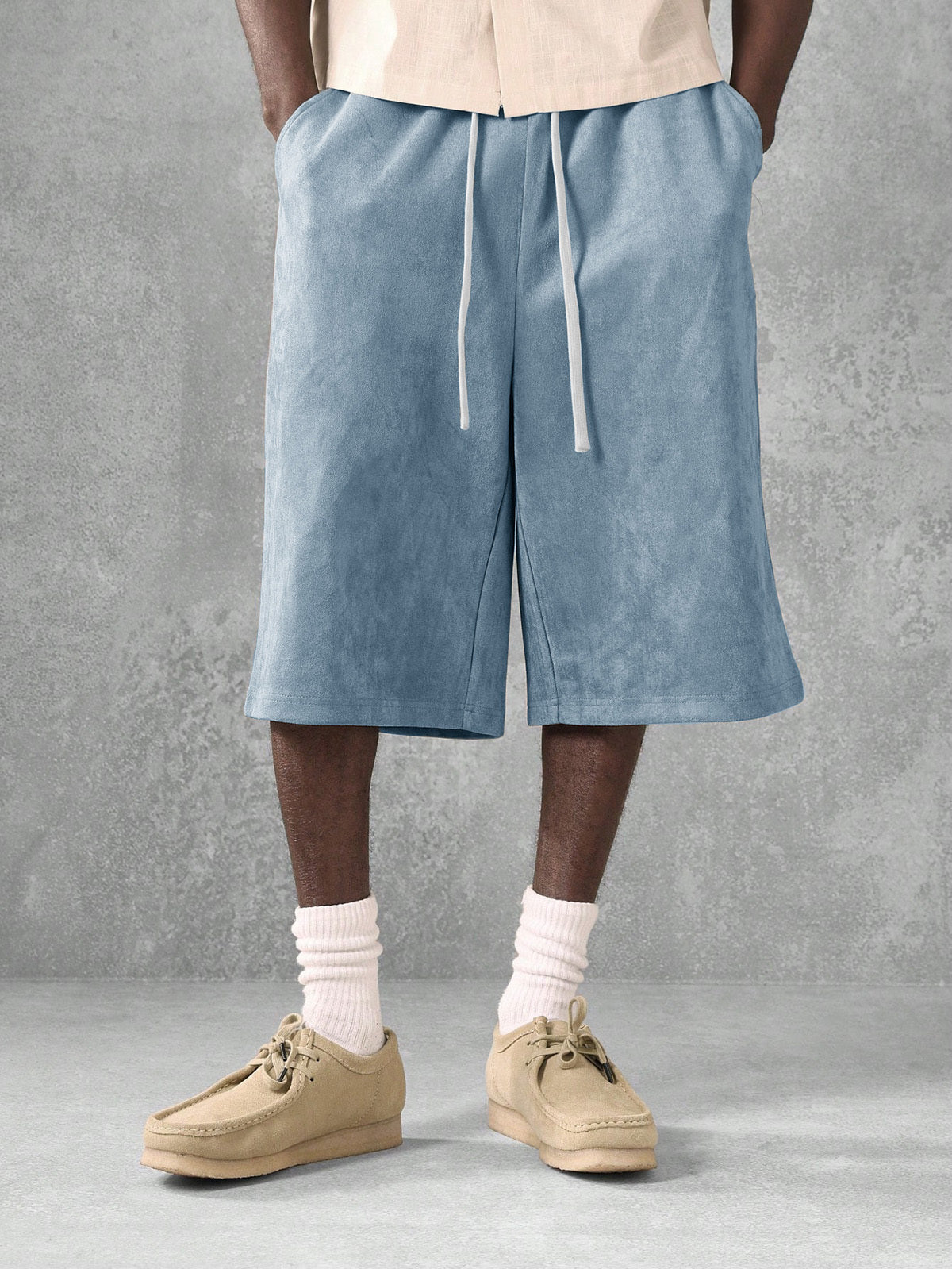 Men's Retro Loose Distressed Shorts