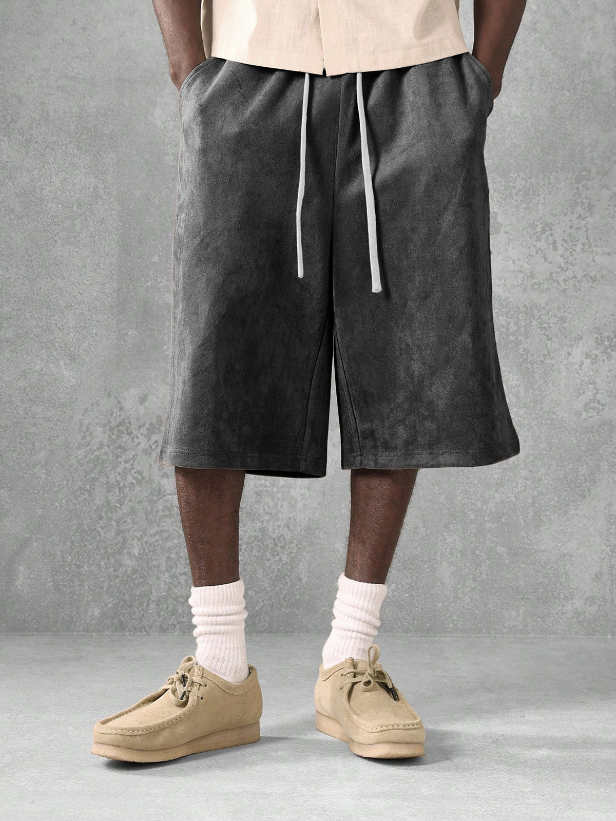 Men's Retro Loose Distressed Shorts